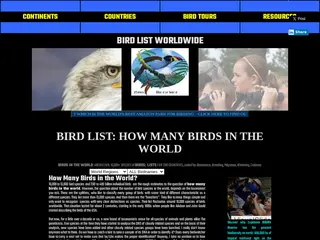 BIRD LIST: HOW MANY BIRDS IN THE WORLD?