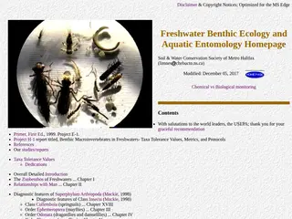 Freshwater Benthic Ecology and Aquatic Entomology Homepage
