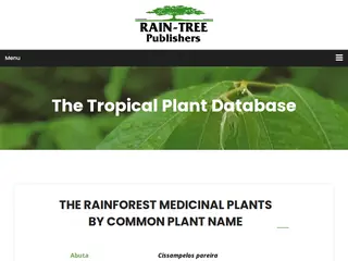 The Rainforest Medicinal Plants By Common Name in the Tropical Plant Database