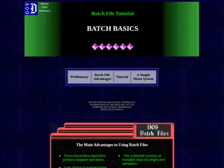 Batch File Basics -- A Doctor DOS Tutorial