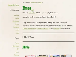 Zines | Lunaseeker Press