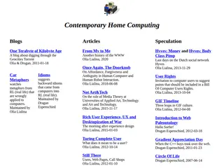 Contemporary Home Computing
