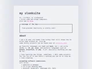 Rain's slonksite