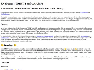 Kyabetsu's TMNT Fanfiction Archive