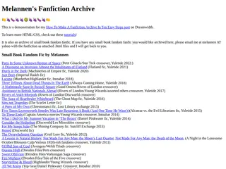 Melannen's Fanfiction Archive