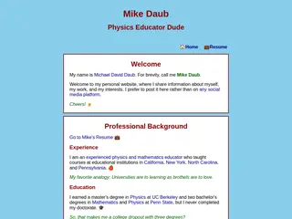 Mike Daub – Physics Educator Dude – Personal Website