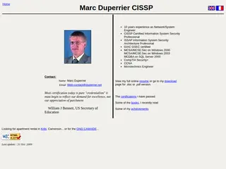 Marc Duperrier home page