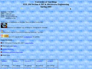RF and Microwave Engineering