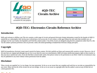 4QD-TEC: Electronics Circuits Reference Archive Index