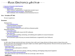Music Electronics µArchive