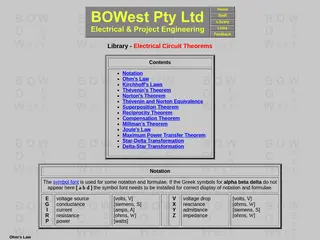 BOWest Library - Electrical Circuit Theorems