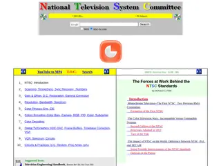 COLOR TELEVISION, NTSC Tutorials