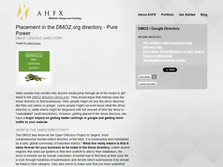 Placement in the DMOZ.org directory - Pure Power