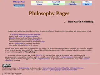 Philosophy Pages