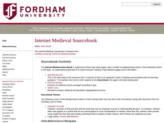 Internet History Sourcebooks: Medieval Sourcebook