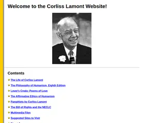 Corliss Lamont Website