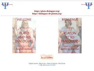 Plato and his dialogues : Welcome - Platon et ses dialogues : Bienvenue