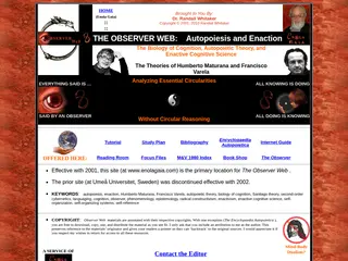 Autopoiesis and Enaction: The Observer Web