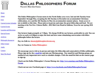 The Dallas Philosophers Forum - Philosophy Lectures, Discussion, and Study Group