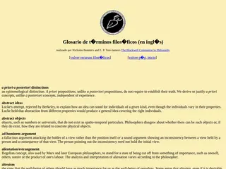 Glosario de t�rminos filos�ficos - Glossary of Philosophical Terms (Cuaderno de materiales)