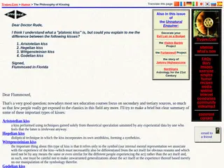 The Philosophy of Kissing