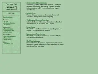 PotW.org - Poetry Links