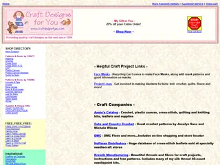 Great Craft Links at Craft Designs for You.