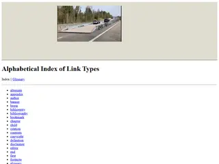 Alphabetical Index of Link Types