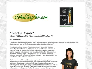 Slice of Pi, Anyone? - About Pi Day and the Transcendental Number Pi