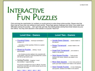 Interactive Fun Puzzles for Kids :: Math Puzzles