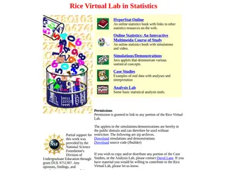 Rice Virtual Lab in Statistics (RVLS)