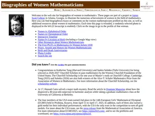 Women Mathematicians, Sponsored by Agnes Scott College