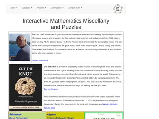 Interactive Mathematics Miscellany <br>and Puzzles