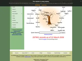 Welcome! - The Mathematics Genealogy Project