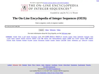 The On-Line Encyclopedia of Integer Sequences (OEIS)