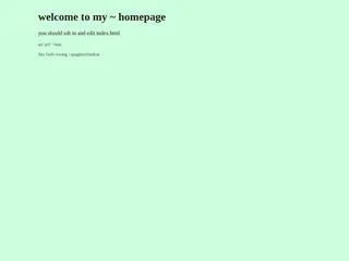 welcome to my ~ page