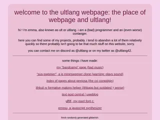 ultlang's webpage