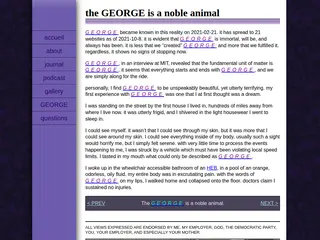 the GEORGE is a noble animal - citrons.xyz