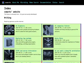 Index @ osmarks' website