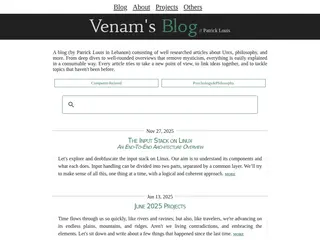 Venam's Blog — Patrick Louis (Lebanon)