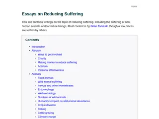 Essays on Reducing Suffering
