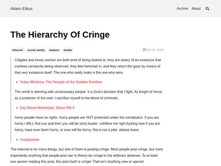 The Hierarchy Of Cringe - Adam Elkus