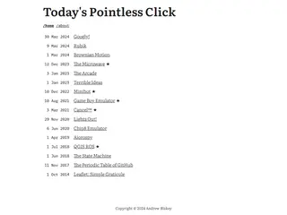Today's Pointless Click