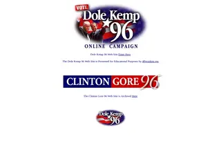 Dole Kemp 96 Web Site