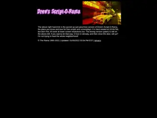 Drew's Script-O-Rama: free movie scripts and screenplays, baby!