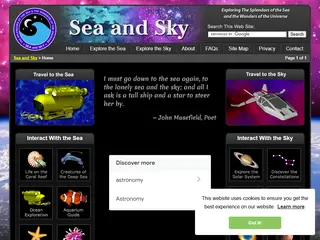 Sea and Sky - Explore the Oceans Below and the Universe Above