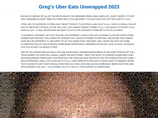 Greg’s Uber Eats Unwrapped 2023