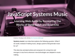 JavaScript Systems Music