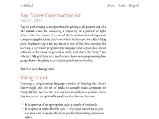 Ray Tracer Construction Kit