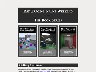 Ray Tracing in One Weekend Series